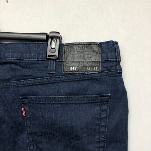 Levi's 541 Men Blue Denim Jeans Size 42X32 Athletic Taper  M096 -3 - Picture 10 of 16